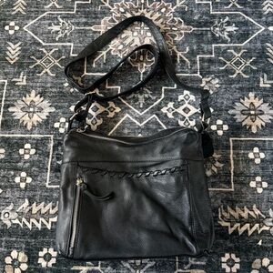 New Great American Leatherworks Black Leather Bag Crossbody & Shoulder